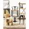 Black Aluminum Drip Accent Table with Melting Designed Legs and Shaded Glass Top 16" x 16" x 25"